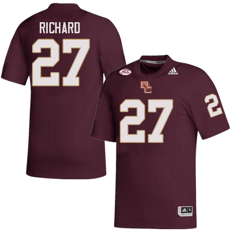 Boston College Eagles #27 Turbo Richard College Football Jerseys Stitched-Maroon